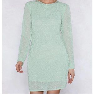 Nasty Gal Low back Beaded Dress